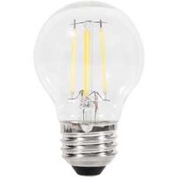 Sylvania 40850 Natural LED Bulb, Globe, G16.5 Lamp, 60 W Equivalent, E26 Lamp Base, Dimmable, Clear, Soft White Light