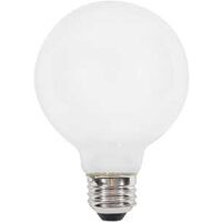 Sylvania 40766 LED Bulb, Globe, 350 Lumens, 4.5 W, G25 Lamp, 40 W Equivalent, E26 Lamp Base, Dimmable, Frosted, Daylight