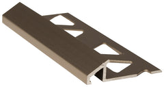 Shur-Trim ET2170STI08 Tile Reducer, 8 ft L, 5/16 in Thick, Aluminum, Satin Titanium