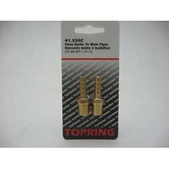 Topring 41.550C Hose to Pipe Splicer, 1/4 in, Barb x MNPT, Brass, Nickel