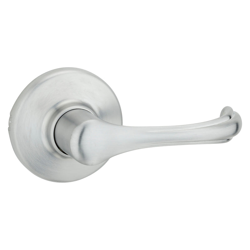Kwikset 200DNL-26D Passage Door Lever, Non-Locking Lock, Brushed Chrome, Zinc, Residential, Reversible Hand, 3 Grade