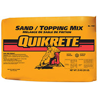 Quikrete 110326 Sand/Topping Mix, Granular Solid, Brown/Gray, 25 kg Bag
