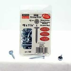 Simpson Strong-Tie Strong-Drive SD8X1.25-R Screw, #8 Thread, 1-1/4 in L, Serrated Thread, Wafer Head, Phillips Drive