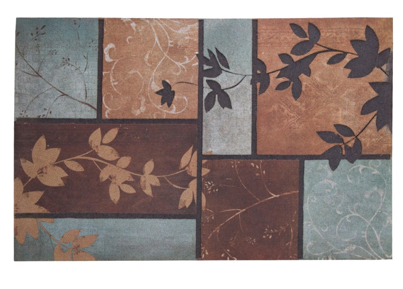 Simple Spaces T659 Door Mat, 34 in L, 22 in W, Flocking Pattern, Polyester Surface