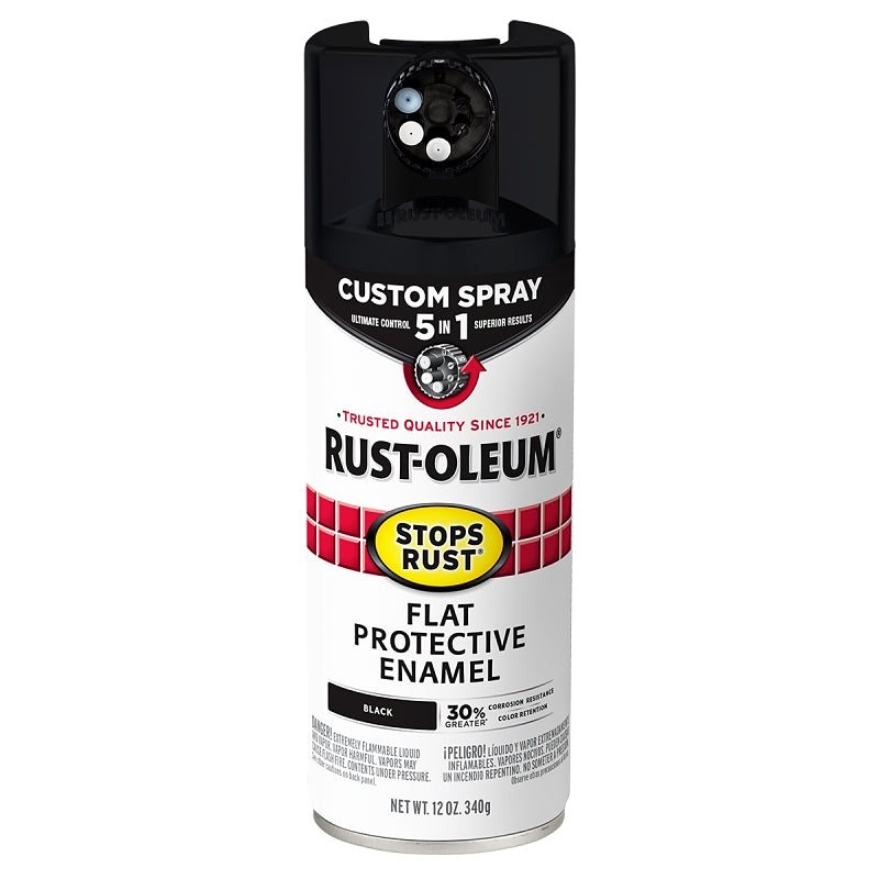 PAINT SPRAY FLAT BLACK 12OZ
