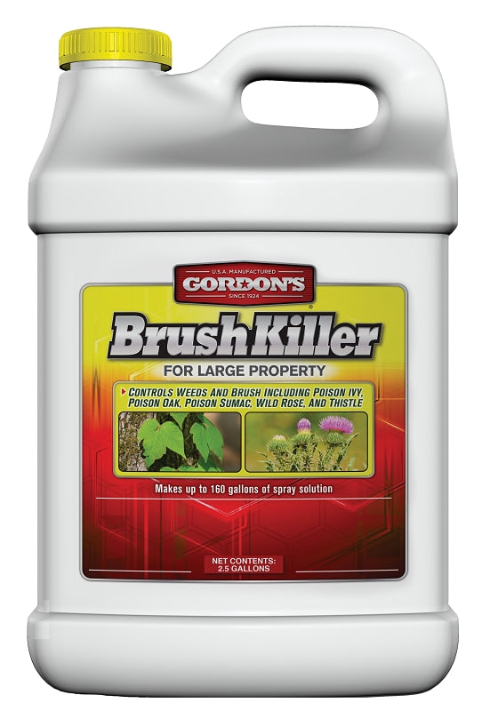 Gordon's 2321112 Brush Killer, Liquid, Black, 2.5 gal Bottle