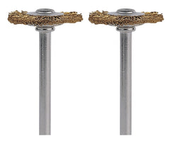 Dremel 535-02 Brush, 3/4 in Dia, 1/8 in Arbor/Shank, Brass Bristle