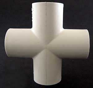 Xirtec 140 435470 Pipe Cross, 3/4 in, Socket, PVC, White, SCH 40 Schedule, 150 psi Pressure