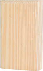 Waddell BTB35 Trim Block Moulding, 6 in L, 3-3/4 in W, 1 in Thick, Pine Wood