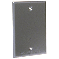 Hubbell 5173-5 Cover, 4-17/32 in L, 2-25/32 in W, Metal, Gray, Powder-Coated