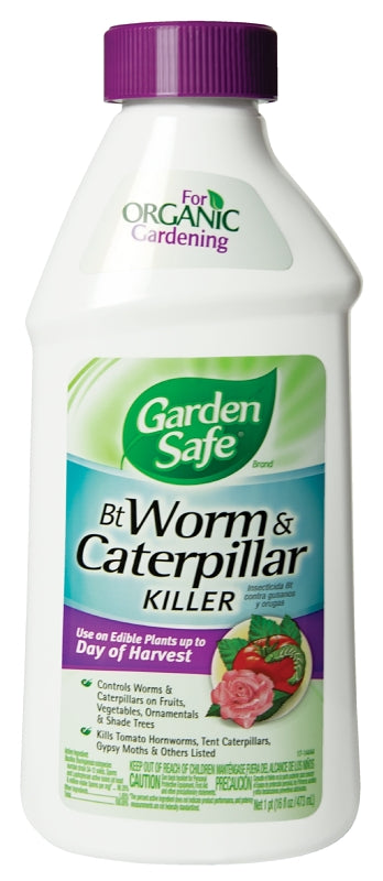 Garden Safe HG-93190 BT Worm and Caterpillar Killer, Liquid, 16 oz