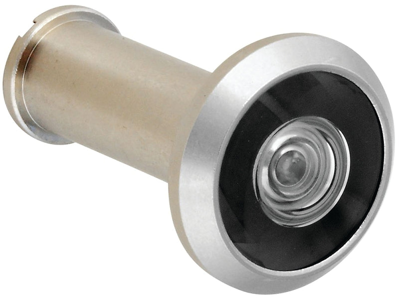 National Hardware V805 Series N330-712 Door Viewer, 200 deg Viewing, 1-3/8 to 2 in Thick Door, Solid Brass, Satin Nickel