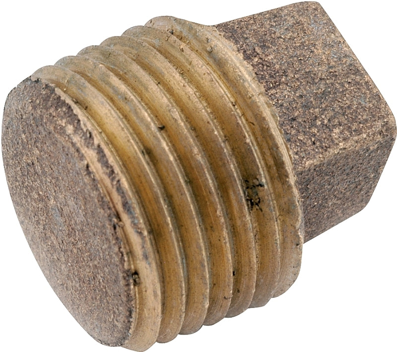 Anderson Metals 738114-04 Solid Pipe Plug, 1/4 in, IPT, Brass