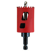 Morse MHSA Series MHSA22C Hole Saw, 1-3/8 in Dia, 1-15/16 in D Cutting, 3/8 in Arbor, 4/6 TPI, Bi-Metal Cutting Edge