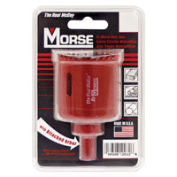 Morse MHSA Series MHSA38C Hole Saw, 2-3/8 in Dia, 1-15/16 in D Cutting, 3/8 in Arbor, 4/6 TPI, Bi-Metal Cutting Edge