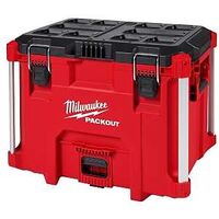 Milwaukee PACKOUT 48-22-8423 XL Tool Box, 100 lb, Polypropylene, Red, 16-1/4 in L x 22 in W x 17 in H Outside