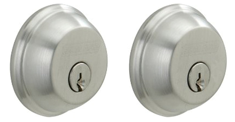 Schlage B62CSV626 Entry Deadbolt, Grade 1 Grade, SC1 Key, Metal, Satin Chrome, 2-3/8, 2-3/4 in Backset, C Keyway