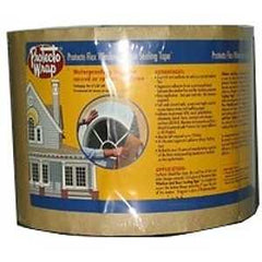 Protecto Wrap 843606SW Window and Door Sealing Tape, 50 ft L, 6 in W, HDPE, Gray/White, Self-Adhesive