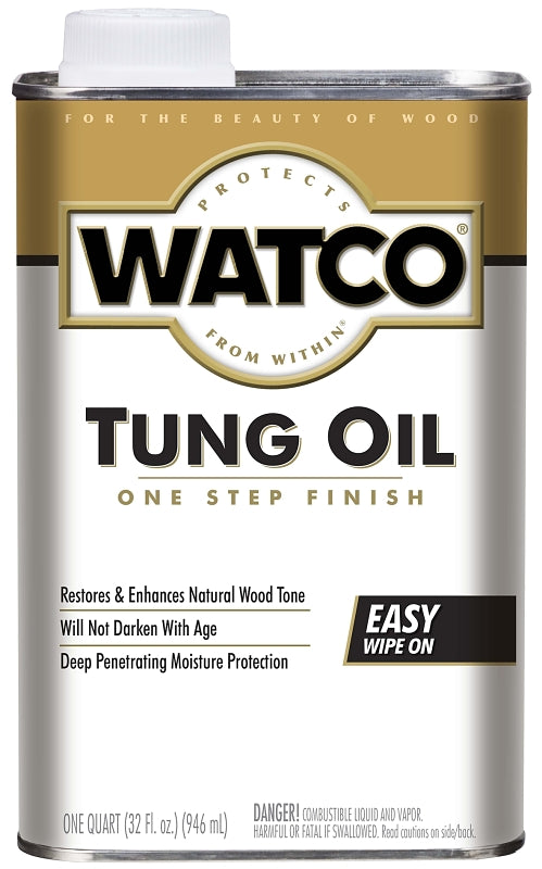 Watco 266634 Tung Oil, Natural, Liquid, 1 qt, Can