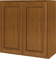 Sunco Randolph Series W2430RT-B-SC Kitchen Cabinet, 24 in OAW, 12 in OAD, 30 in OAH, Wood, Amber, 2-Shelf, 2-Door