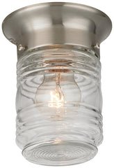 Boston Harbor Porch Light, 120 V, 60 W, A19 or CFL Lamp, Steel Fixture, Brushed Nickel