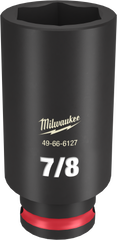 Milwaukee SHOCKWAVE Impact Duty Series 49-66-6127 Deep Impact Socket, 7/8 in Socket, 3/8 in Drive, Square Drive