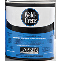 Larsen Weld-Crete WCQ06 Bonding Agent, Liquid, Low to Slight Acetic, Blue, 1 qt Pail