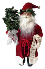 Hometown Holidays 22424 Christmas Figurine, 18 in H, Traditional Santa