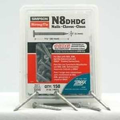 Simpson Strong-Tie N10DHDG-R Connector Nail, 4D Penny, 1-1/2 in L, Full Round Head, 9 ga Gauge, Steel