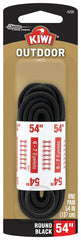 Kiwi 70445 Boot Lace, Round, Braided Nylon, Black, 54 in L