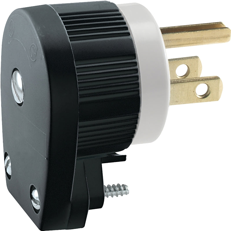 Eaton Wiring Devices AH6265 Electrical Plug, 2 -Pole, 15 A, 125 V, NEMA: NEMA 5-15P, Black/White