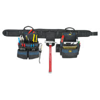 CLC TOOL WORKS 2605 4-Piece Carpenter's Combo Tool Belt, 29 to 46 in Waist, Ballistic Poly Fabric, 20-Pocket