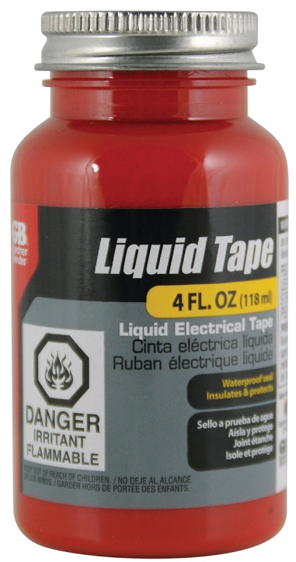 GB LTR-400 Electrical Tape, Liquid, Red, 4 oz Bottle