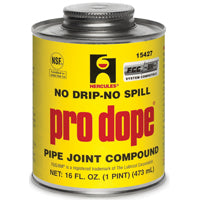 Hercules PRO DOPE 15427 Thread Sealant, 16 oz, Can, Liquid, Paste, Gray