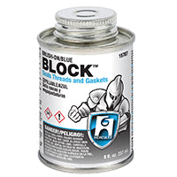Hercules Brush-on Block 15703 Thread and Gasket Sealant, 4 oz, Can, Liquid, Paste, Blue