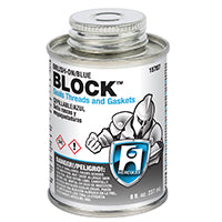 Hercules Brush-on Block 15707 Thread and Gasket Sealant, 8 oz, Can, Liquid, Paste, Blue