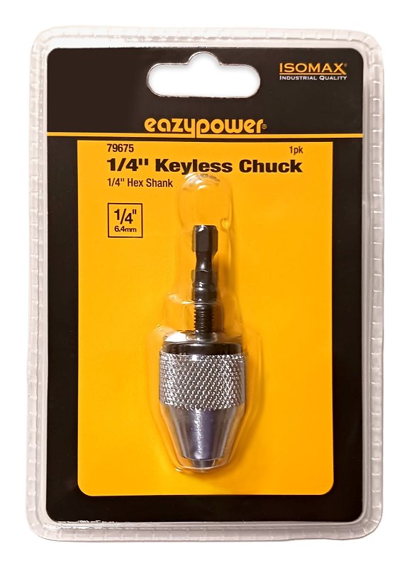 CHUCK KEYLESS 1/4IN HEX SHANK