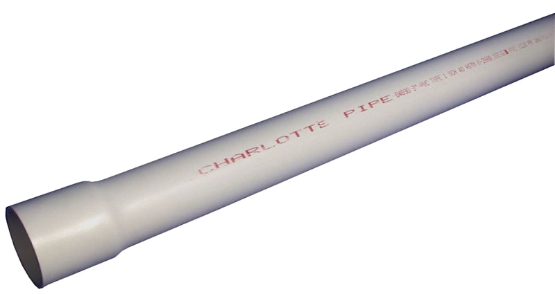 JM Eagle Schedule Series 27706 Pipe, 1-1/2 in, 20 ft L, Solvent Weld, SCH 40 Schedule, PVC, White