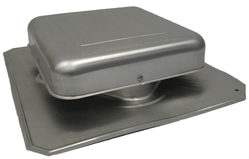 Master Flow R50A Roof Louver with Square Throat, 16-1/2 in L, 15 in W, Aluminum, Mill, Roof Installation