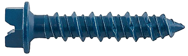 DeWALT UltraCon+ Series DFM12726 Concrete Screw Anchor, 1/4 in Dia, 2-3/4 in L, Carbon Steel, Zinc Stalgard