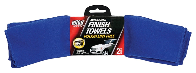 FLP 8901 Finish Towel, 14 x 12 in, Microfiber Cloth, Blue