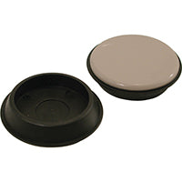 Shepherd Hardware 9222 Furniture Cup, Round, 2-3/4 in Dimensions, Polyethylene, Black, 4/PK