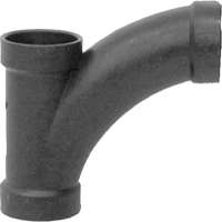 Canplas 104302BC Combination Tee Pipe Wye, 2 in, Hub, ABS, Black
