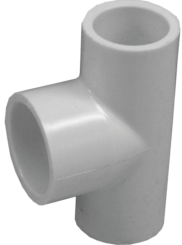 Lasco 401074BC Reducing Pipe Tee, 1/2 x 3/4 in, Slip, PVC, SCH 40 Schedule