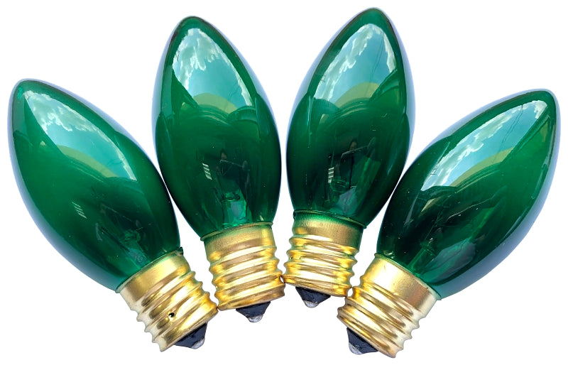 Hometown Holidays 19295 Light Bulb, 7 W, Intermediate Lamp Base, Incandescent Lamp, Transparent Green Light