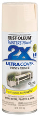 2X Ultra Cover 249110 Spray Paint, Gloss, Ivory, 12 oz, Can