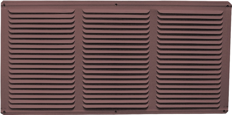 Master Flow EAC16X4BR Undereave Vent, 24 sq-ft Net Free Ventilating Area, Aluminum, Brown