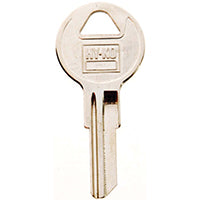Hy-Ko 11010IN8 Key Blank, Brass, Nickel, For: ILCO Cabinet, House Locks and Padlocks, IN8 Key Number