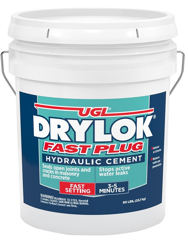 UGL Fast Plug Series 00930 Hydraulic Cement, Gray, Powder, 50 lb