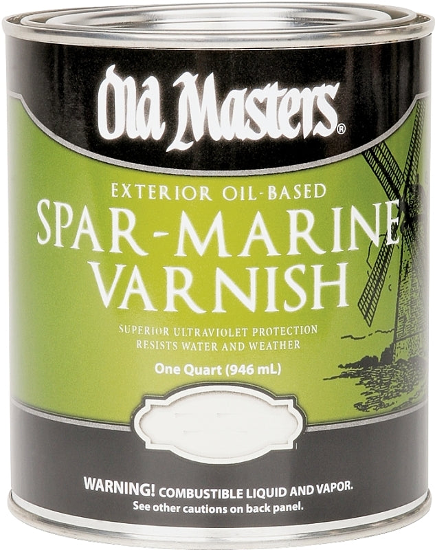 Old Masters 92304 Spar Marine Varnish, Satin, Liquid, 4 qt, Can
